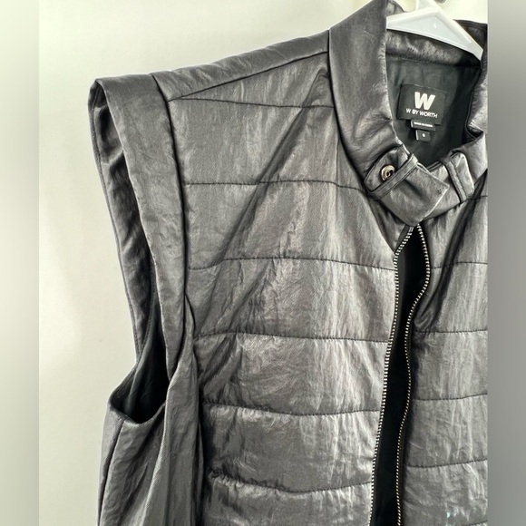 W by Worth black puffer vest jacket size 6 - Picture 10 of 10